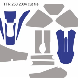 Yamaha Motocross MX vector template TTR 250 2004 cut design file - Picture 1 of 1