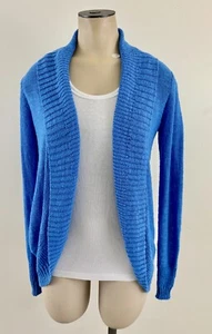 LILLY PULITZER BROOKSIDE Womens XS Bay Blue Open Front Shawl Collar L/S Cardigan - Picture 1 of 6