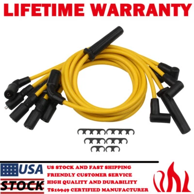 Juego de cables de bujía de encendido de carreras de 8 mm actualización para GMC Sonoma 1996-2004 V6 4,3 L Foto 1 de 4