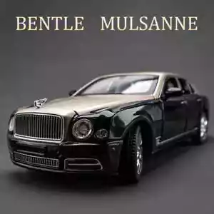 1:24 Bentley Mulsanne Alloy Luxy Car Model Diecast Toy Vehicles Sound Light - Picture 1 of 27