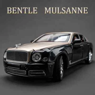 1:24 Bentley Mulsanne Alloy Luxy Car Model Diecast Toy Vehicles Sound  Light - Image 1 of 4