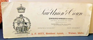 Antique Law Union & Crown Insurance Company Oversized Business Advertising Card - Picture 1 of 2