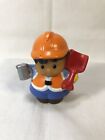 2009 Mattel Little People Construction Worker w/ Shovel & Coffee Mug