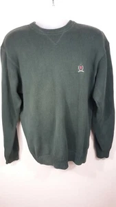 Suéter Vintage Tommy Hilfiger Tejido Cuello Redondo Verde Para Hombre Grande L Cresta de Galletas Años 90 - Imagen 1 de 7