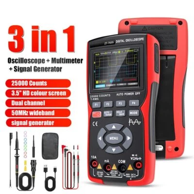 ZT-703S 2-Kanal Digitale Oszilloskop 50MHZ Digitaloszilloskop Multimeter TesteAW - Bild 1 von 4