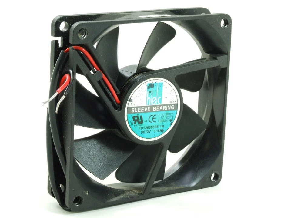 Hec FD1280203S-1N 80x20mm Power Supply Fan Netzteil Lüfter 2-Wire 0.1A 12V 1.2W - Bild 1 von 1