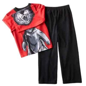 Jammin Jaws Little Boys Size 4 2 Pc Pajama Set NWT Sleep Shirt & Sleep Pants - Picture 1 of 4