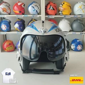 TOP GUN ICEMAN FLIGHT HGU-33 CASCO PELÍCULA UTILERÍA PILOTO AVIADOR EE. UU. MARINA + CAMISETA - Imagen 1 de 22