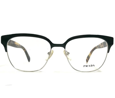 Prada Eyeglasses Frames VPR54S UEZ-1O1 Green Brown Tortoise Silver 52-16-140 - Image 1 of 4