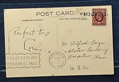 ¡Paquebot 1936 GB + BERMUDAS HAMILTON!! ENVÍO POSTAL CUNARD BLANCO STAE CARINTHIA Foto 1 de 2