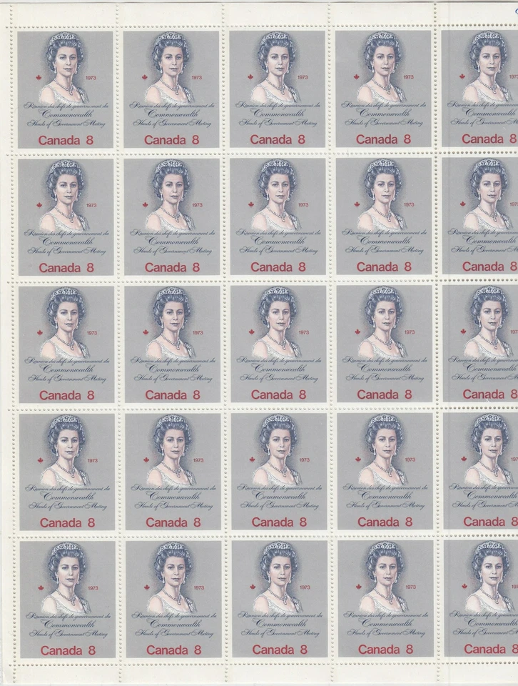 Canada Scott 620 MNH Field Sheet - 1973 Royal Visit - Image 1 of 1