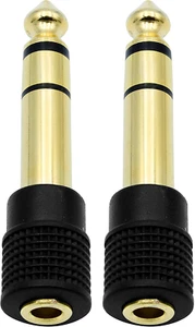 Chadou Audio Adapter 6.35mm (1/4 inch) Male to 3.5mm (1/8 inch) Female Stereo He - Picture 1 of 7