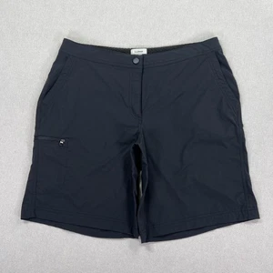 Pantalones Cortos LL Bean para Mujer 12 Negros Senderismo Carga Nylon Bolsillos de Secado Rápido Exterior - Imagen 1 de 17