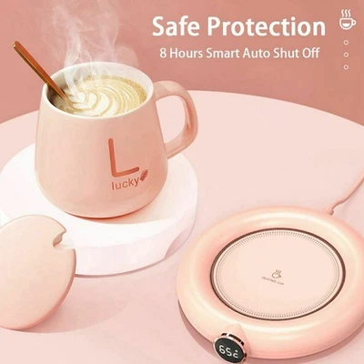 Coffee Tea Mug Warmer Pad Electric Heating 3 Temperatures Adjustable LED Display - Image 1 of 4