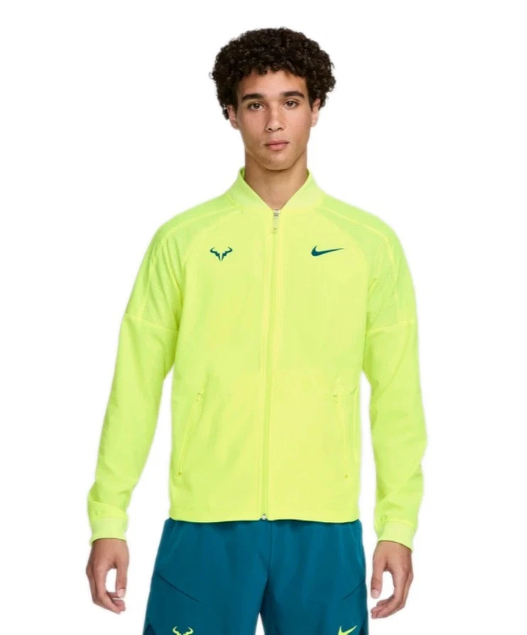 Nike Rafa Nadal Tennis Full-Zip Jacket Volt Geode Teal DV2885-702 Men's Sz M