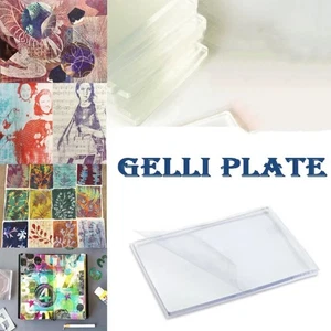 Reusable Gel Printing Plate Transparent Gel Arts Clear Plate For Card Making - Picture 1 of 14