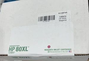 One Generic C4847 Inkjet Printer Cartridge Magenta 80XL USA NEW Sealed Free Ship - Picture 1 of 3
