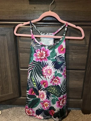 Regata Old Navy Rosa e Verde Floral Roupa Ativa Tamanho XXL - Imagem 1 de 4