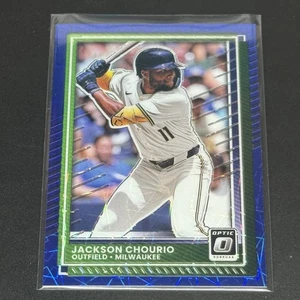 2025 Donruss Optic Blue Velocity Jackson Chourio Rookie Card Brewers Free Ship - Picture 1 of 2