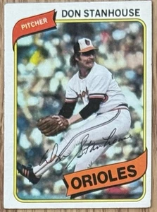 DON STANHOUSE Baltimore Orioles 1980 Topps MLB Baseball Collector Card # 517 - Picture 1 of 2