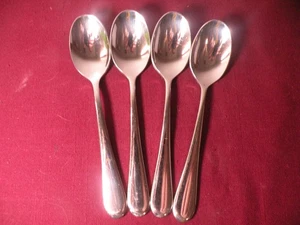 Set Of 4 Teaspoons Oneida ICARUS Glossy Stainless Flatware 5 7/8" - Picture 1 of 4