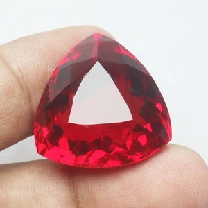 77.80 Ct Mozambique Blood Red Ruby Trillian Cut Loose Gemstone Birthday for Gift - Picture 1 of 7