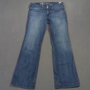 Ariat Jeans Women's 28R Blue Trouser Mid Rise Stretch Outseam Ella Wide Leg - Picture 1 of 15