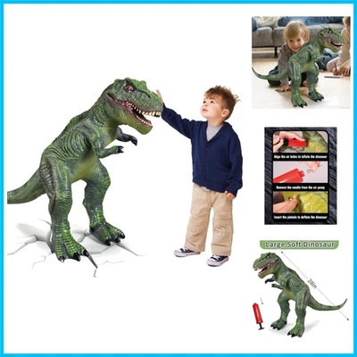 Brinquedo inflável gigante de dinossauro T-Rex 28" - Brincadeiras divertidas, seguras e realistas para crianças - Imagem 1 de 4