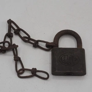 Eagle Padlock Lock Old Hardware - Picture 1 of 2