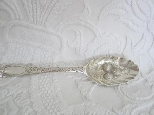 VINTAGE BERRY SERVING SPOON SILVER PLATED,  EPNS ? - Picture 1 of 4