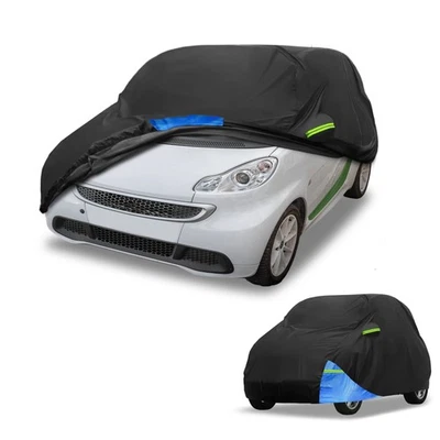 Cubierta de coche para todo tipo de clima con cremalleras izquierdas para Smart Fortwo 210D negro azul Foto 1 de 4