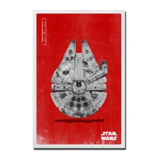 Star Wars The Last Jedi X-Wing Millennium Falcon Movie Silk Fabric Poster Print