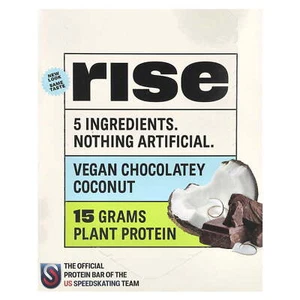 Rise Protein Bar, Vegan Chocolatey Coconut, 12 Bars, 2.1 oz (60 g) Each - Picture 1 of 2