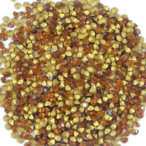 1100 PP32 MT * 100 strass Swarovski fond conique 1100 PP32(4,05mm) MADEIRA TOPAZ - Picture 1 of 4