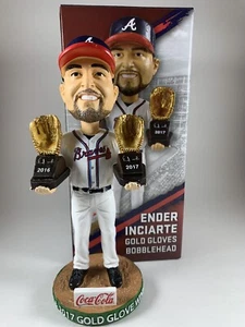 Guantes Bobblehead Atlanta Braves Ender Inciarte Gold - Imagen 1 de 9