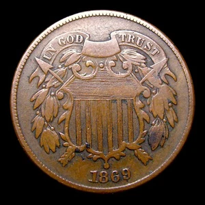 1869 Two Cent Piece 2cp ---- Nice Coin ---- #862V - Picture 1 of 2