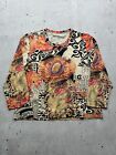 Vintage Printed Long Sleeve Gautier Style Womens Size M