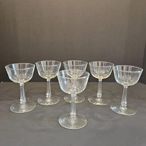 (6) Vintage Libbey Rock Sharpe Wreath Glasses #3002 (#147) - Picture 1 of 7