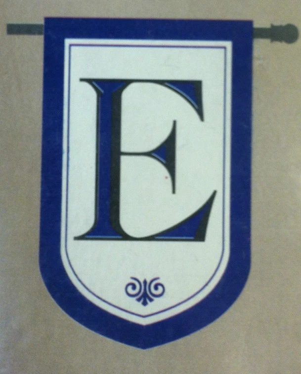 Bandera con monograma Evergreen - E Foto 1 de 1