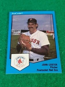 1989 ProCards Baseball #681 John Leister Pawtucket Boston Red Sox - Picture 1 of 2
