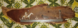 Carlos Moseley River Rustic Art Old West Rock/Stone Plaque-One of a Kind-Signed - Picture 1 of 5