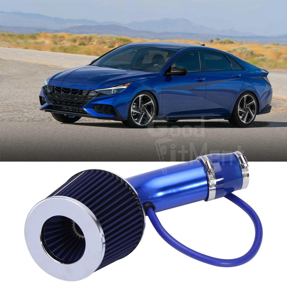 Kit de tubo de inducción de filtro de admisión de aire frío motor 3" para Hyundai Elantra 2010-23 Foto 1 de 4