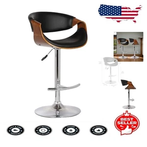 Elegant Butterfly Swivel Bar Stool: Adjustable Height & Premium Faux Leather - Picture 1 of 14