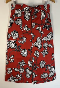Finders Keepers Skirt Womens Size M Medium Red White Maxi A Line Waist Tie - Picture 1 of 10