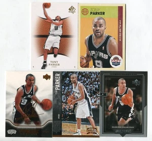 Tony Parker 5 Card Basketball Card Lot SAN ANTONIO SPURS HORNETS (LOT 19) - Picture 1 of 1