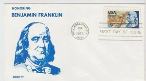 TurtlesTradingPost- Benjamin Franklin - 1976  #1690  FDC - ODDITY Cachet - Picture 1 of 1