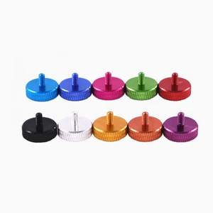 Tornillos de pulgar arrugados M3 aleación de aluminio tornillo empuñadura de mano pernos colores M3x6mm - Imagen 1 de 6