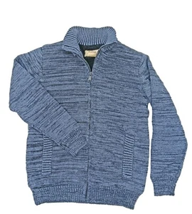 Boston Traders Youth Boys Cableknit Zip Sweater Indigo Heather - Picture 1 of 2