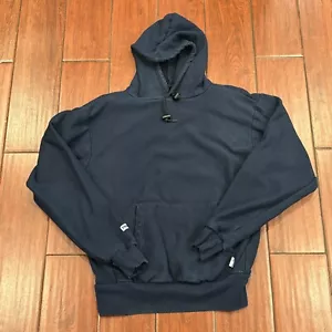 Tyndale FR Pullover Hooded Navy Blue Sweatshirt Made In USA, Men's Size Medium - Picture 1 of 10