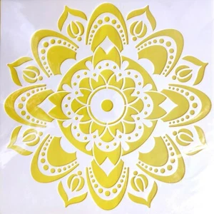 Große Schablone WIEDERVERWENDBAR! 30x30 cm / Mandala Möbel Vintage Malen Kreis - Picture 1 of 1
